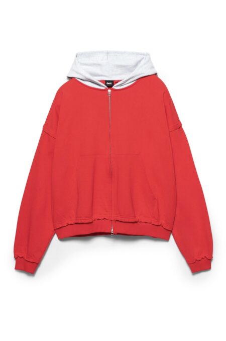 Zip-Up Hoodie - Red