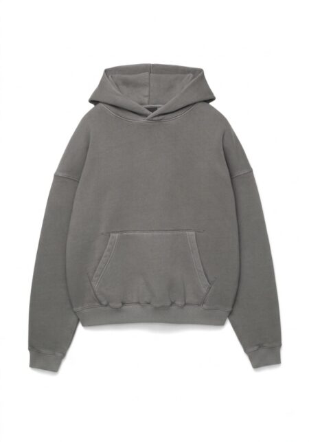 Essential Boxy Hoodie - Charcoal