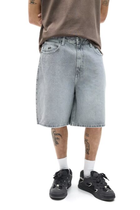 Alternative view of Baggy Loose Denim Shorts - Grey