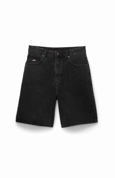 Baggy Loose Denim Shorts - Washed Black